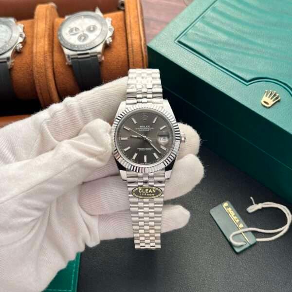 Rolex Replica Watch DateJust 126334 Grey Dial Luminous Markers Clean Factory 41mm