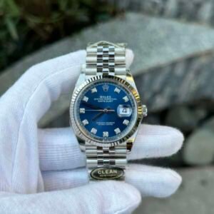 Rolex Replica Watch DateJust 126334 Blue Dial Stone Numbers Factory Clean 36mm - Image 7