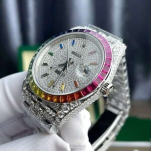 Rolex DateJust Custom Full Moissanite Diamond 41mm - Image 5