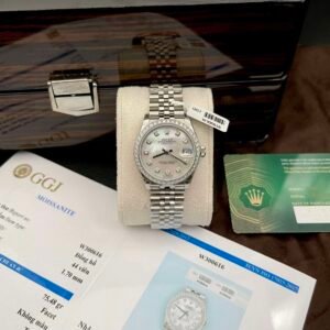 Rolex Replica 1:1 Watch DateJust Moissanite Diamond MOP Jubilee Strap EW 31mm - Image 1
