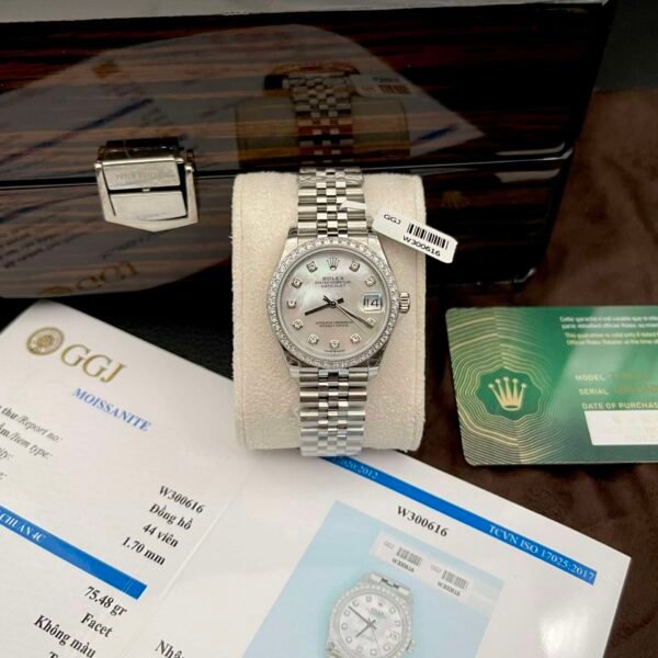 Rolex-DateJust-Dinh-Kim-Cuong-Moissanite-MOP-Replica-EW-31mm-7