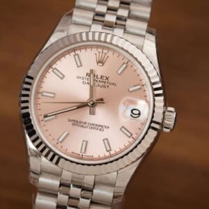 Rolex Datejust Pink Dial Luminous Hour Markers Jubilee - Image 6