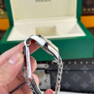 Rolex DateJust Women's Genuine Gold Plated Black Dial GM Factory 31mm - Image 6