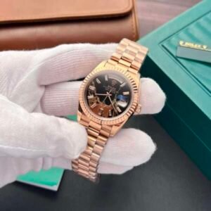 Rolex Replica 1:1 Watch Day-Date Lava Dial Rose Gold Plated 40mm - Image 4