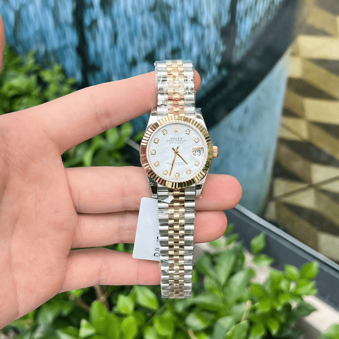 Rolex DateJust 18K Gold Plated Mother-of-Pearl Dial 31
