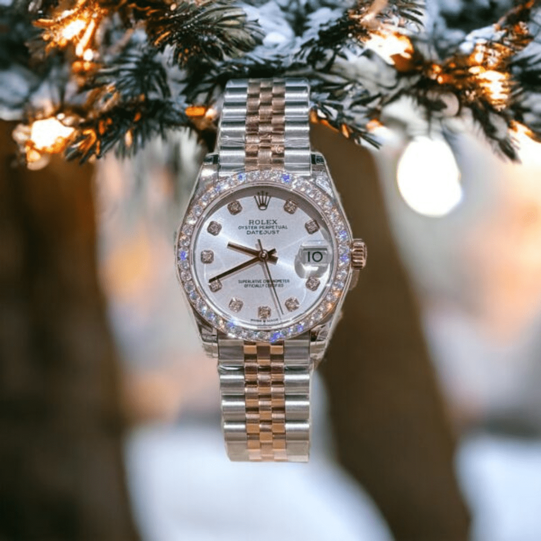 Rolex DateJust Moissanite Diamond White Dial 31mm