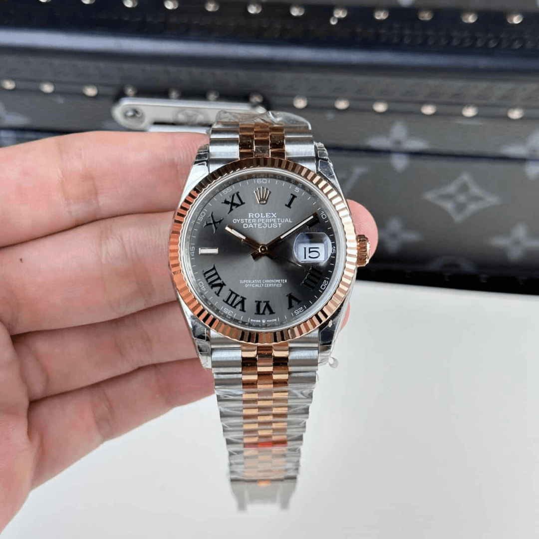 Rolex DateJust Rose Gold Wimbledon Dial 41mm