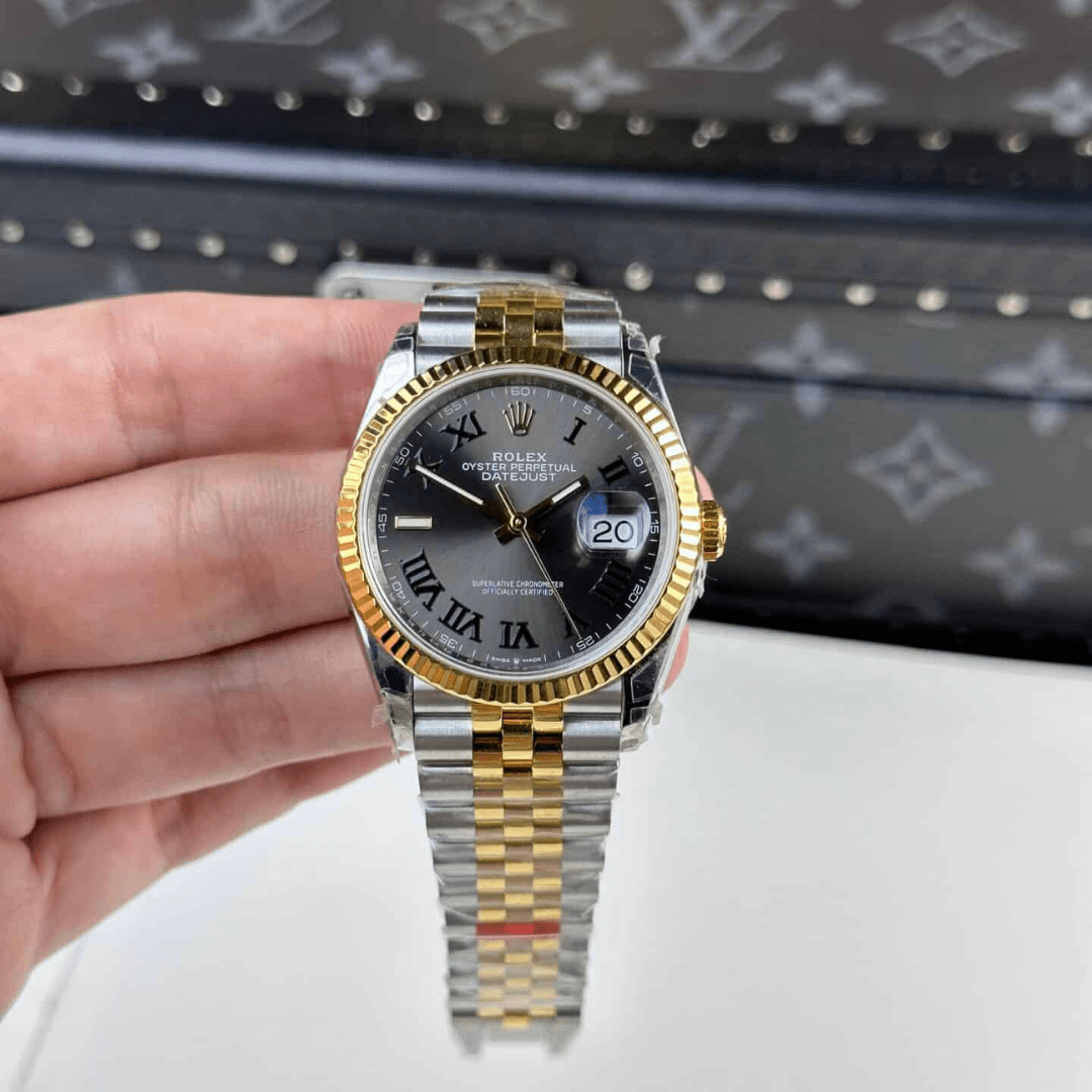 Rolex DateJust Dial Wimbledon Yellow and Sliver Gold 36mm