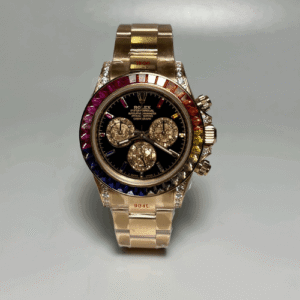 Rolex Replica 1:1 Watch Daytona Rainbow Rose Gold Wrapped Moissanite Diamond TWF 40mm - Image 8